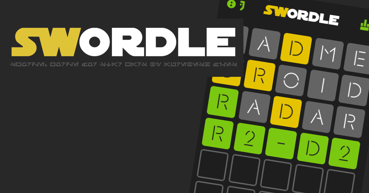 SWordle, the daily Star Wars word game